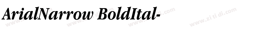ArialNarrow BoldItal字体转换
